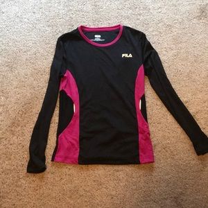 Long sleeve athletic top.